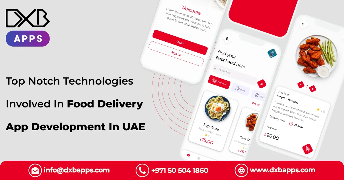Top Notch Technologies Involved In Food Delivery App Development In UAE