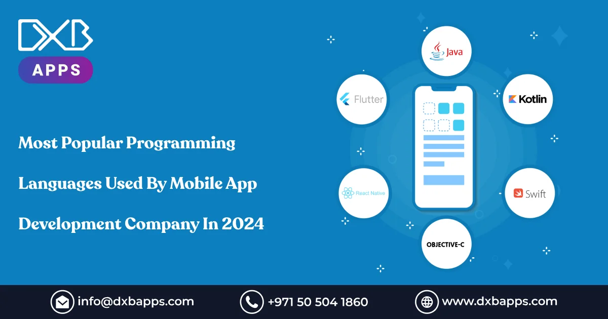 Most Popular Programming Languages Used By Mobile App Development Company In 2024