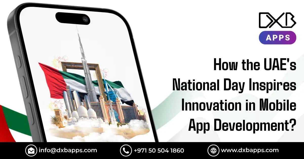 Digital innovation concept themed around UAE National Day for mobile apps