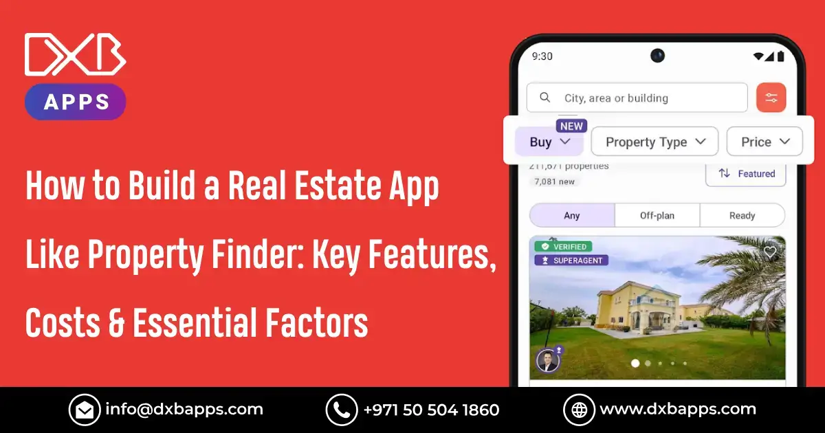 Mobile real estate app interface showing property listings with prices and map view, similar to Prop
