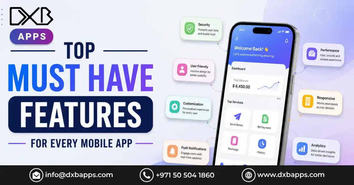 Top Must Have Features For Every Mobile App