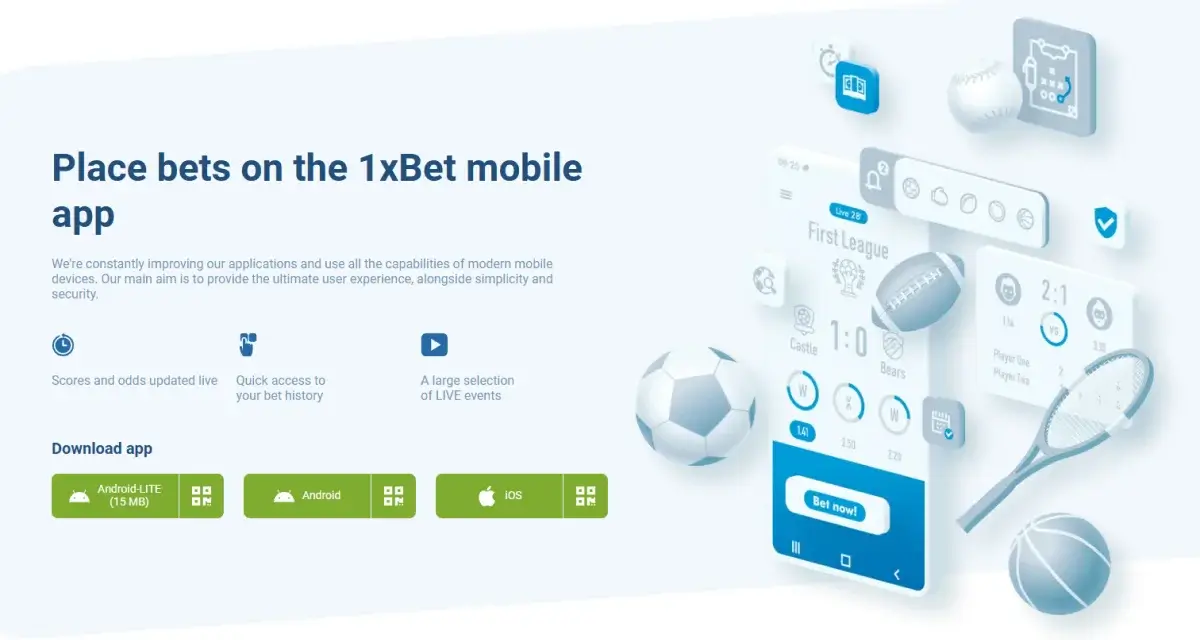 1xbet app download