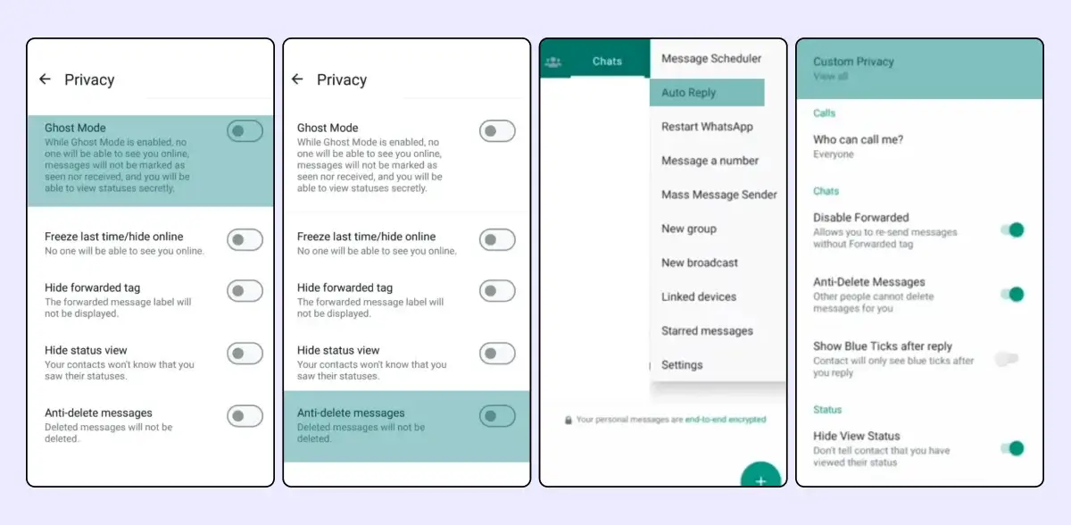 Features of GBWhatsapp