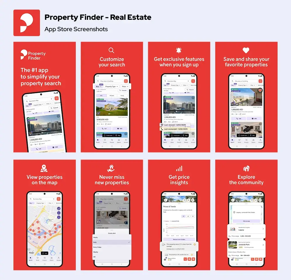 Property Finder Real Estate App Store designs