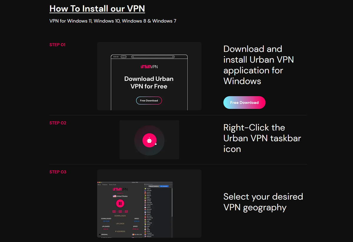 Steps to Download Urban VPN