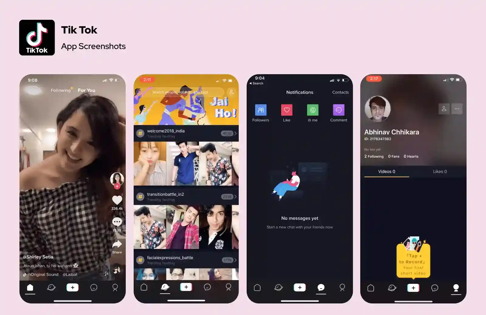 TikTok App designs