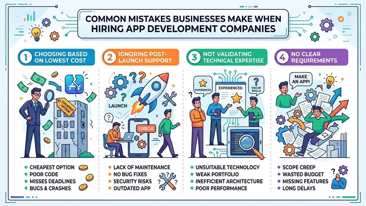 Common Mistakes Businesses Make When Hiring App Development Companies