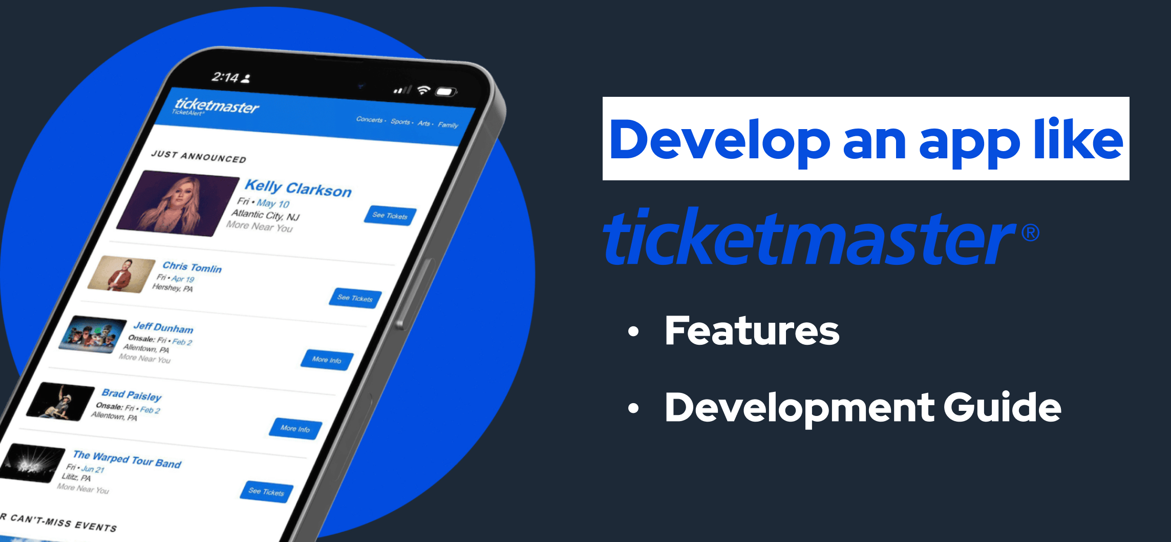 Develop an app like Ticketmaster