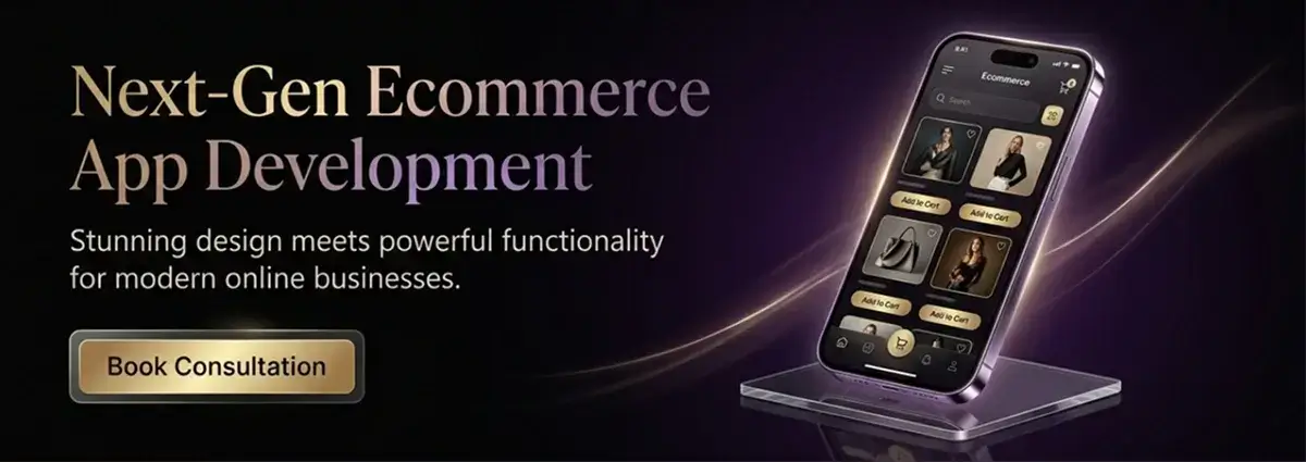 Next gen ecommerce app development services with modern design and advanced mobile features