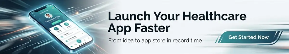Fast healthcare mobile app development solutions with advanced UI, real-time features, and scalable architecture for rapid deployment to app stores.