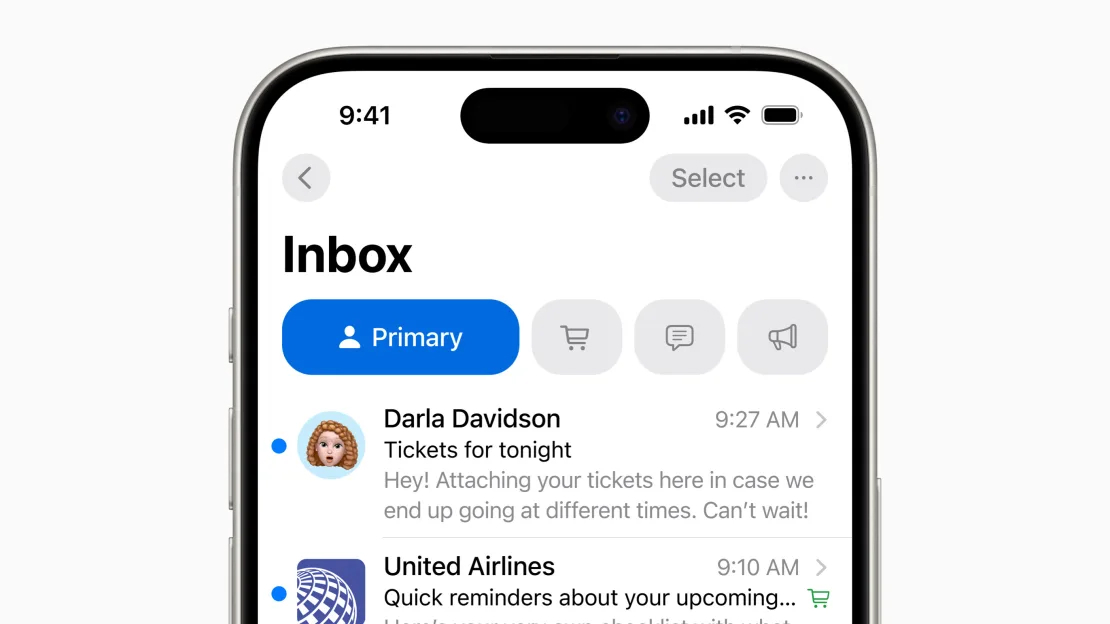 iOS 18 Mail