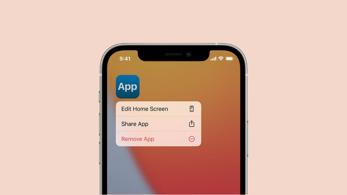 iOS14 iPhone12 Pro Touch Hold App Edit Menu