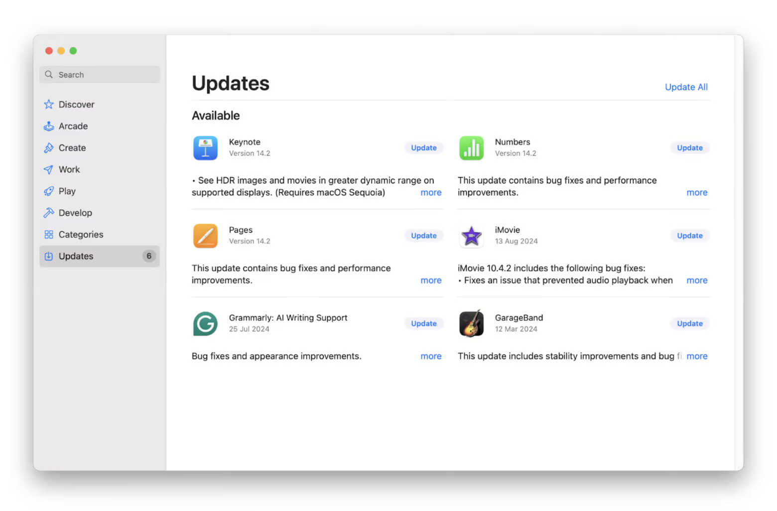 macos app store updates