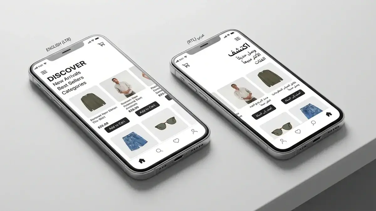 Understanding RTL and bilingual mobile app design with multilingual UI layout support