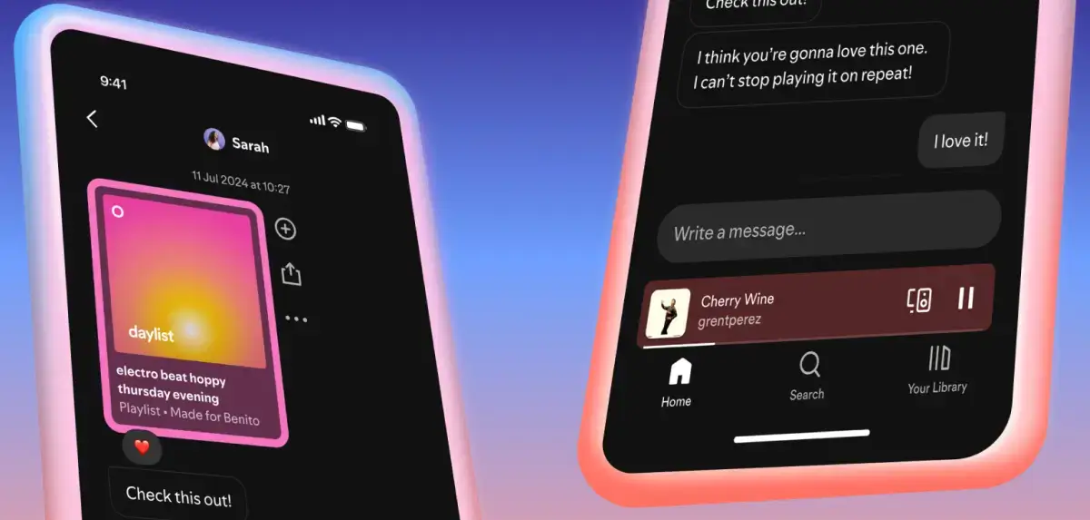 spotify direct message