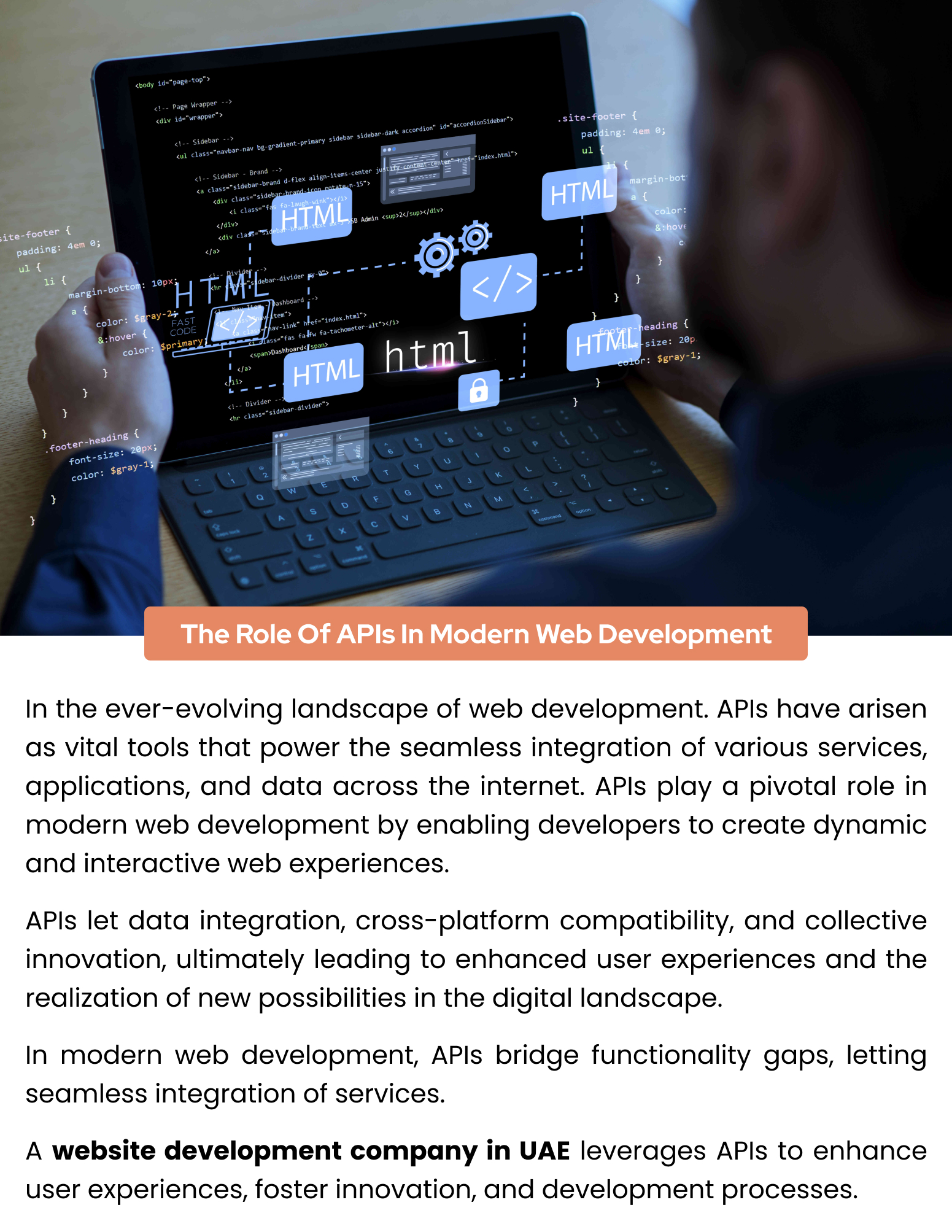 The role of APIs in modern web development