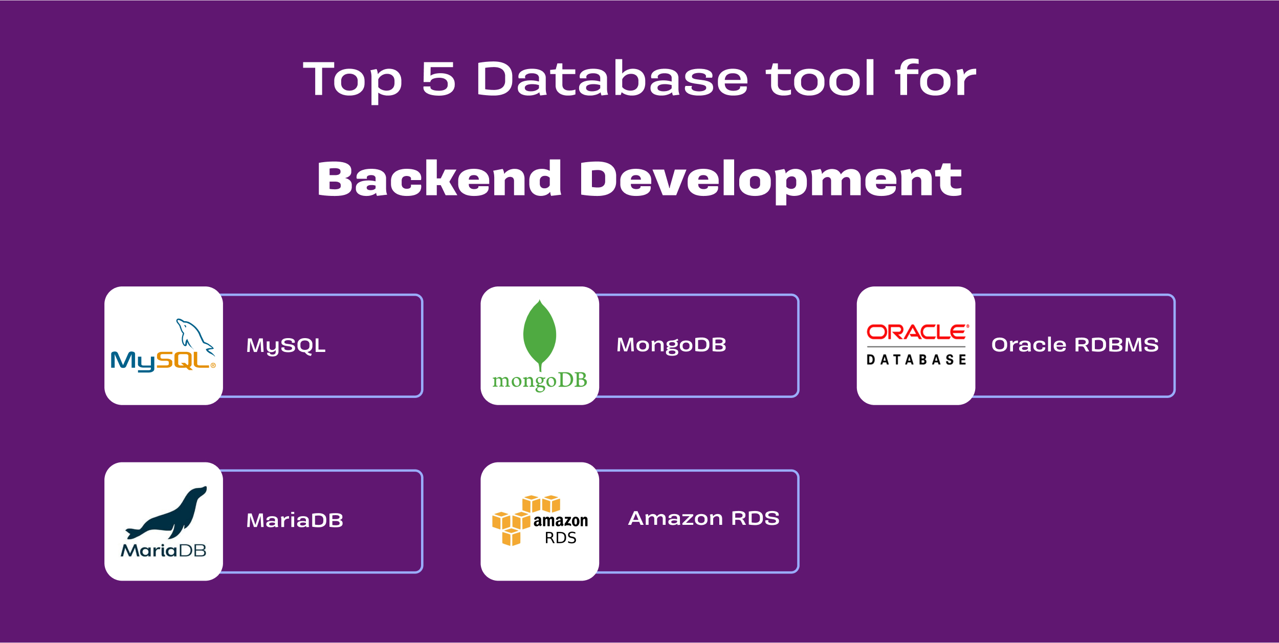 Top 5 Database tool for Backend Development
