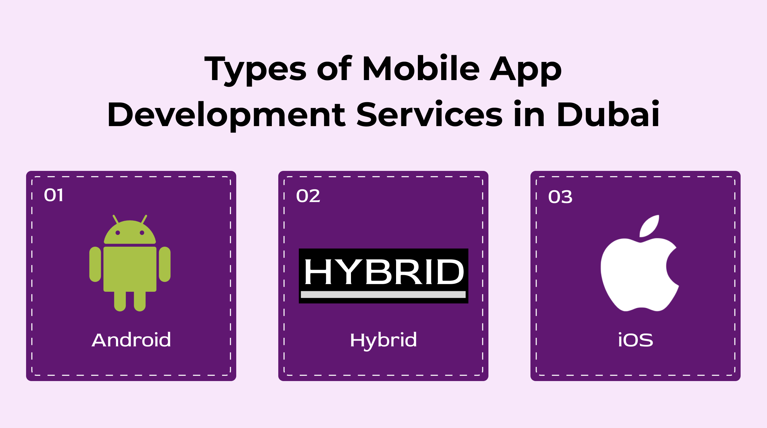 types of mobile app development services dubai