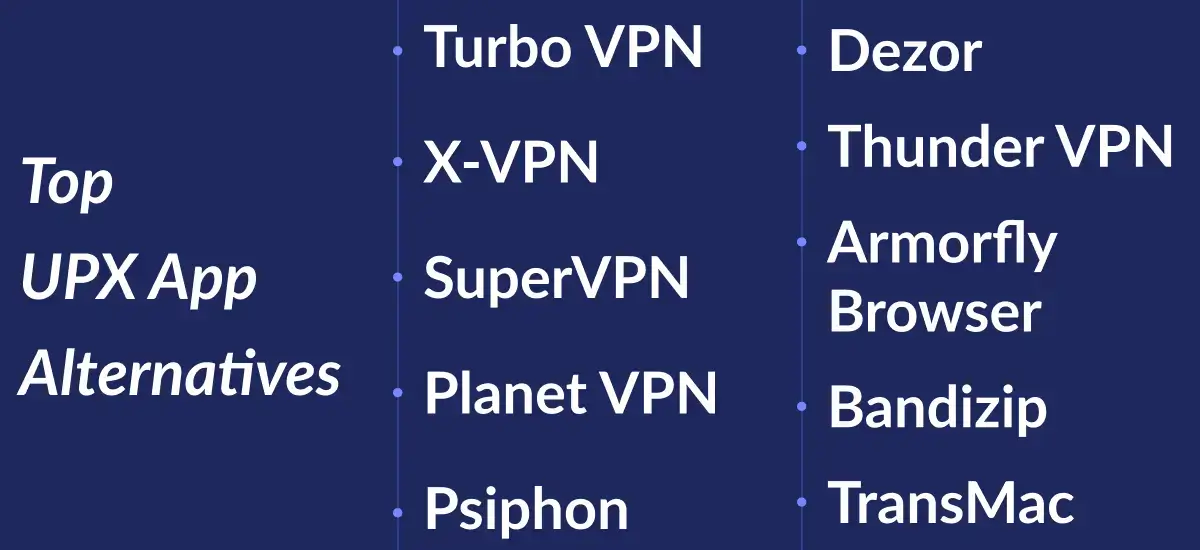UPX app alternatives for app compression and performance optimization