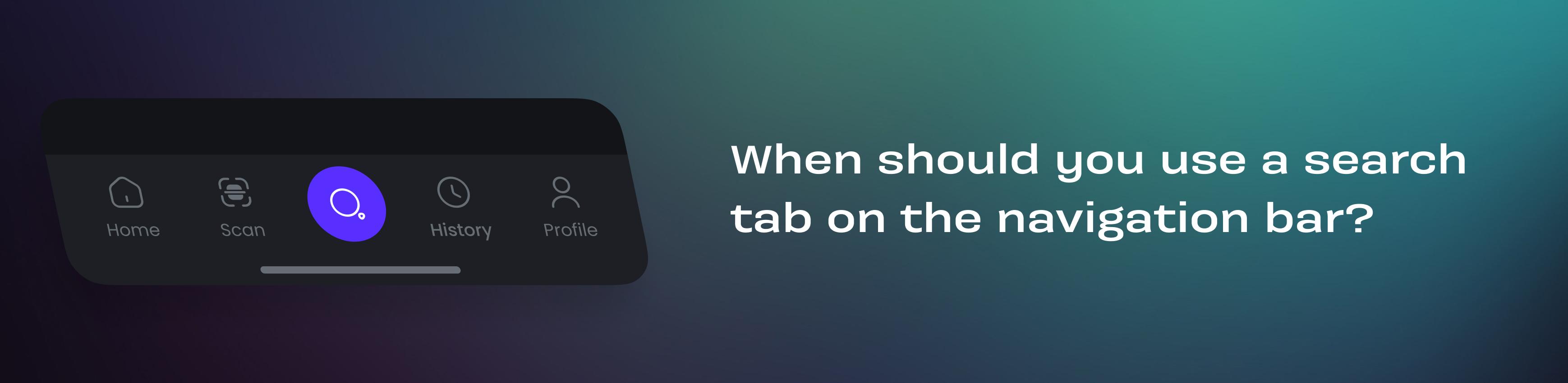 When should you use a search tab on the navigation bar?