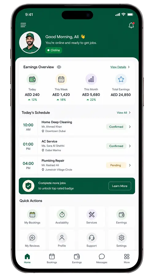 Home Service Vendor App
